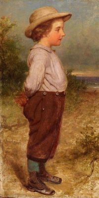 Guy Seymour Joseph A Portrait Of A Young Boy At The Seashore