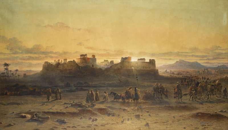 Haag Carl The Ruins Of The Temple Of The Sun Palmyra 1859 canvas print
