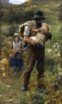 Hacker Arthur Home From The Fields 1897 canvas print