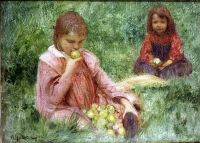 Hacker Arthur In The Orchard Ca. 1897 canvas print