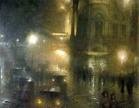 Hacker Arthur Piccadilly Circus At Night 1912
