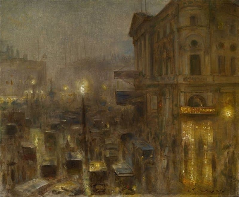 Hacker Arthur Return From The Matinee Piccadilly Circus 1911 canvas print