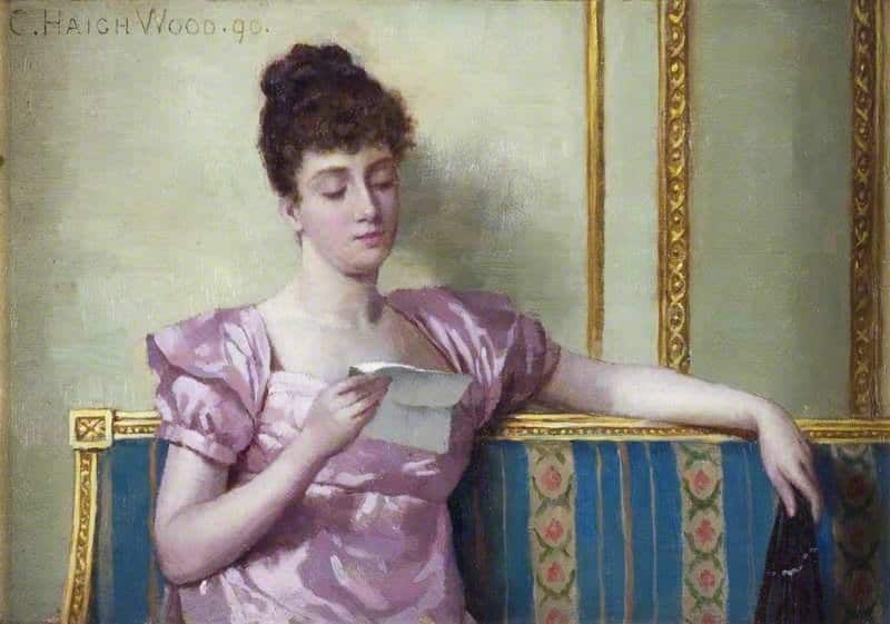Haigh Wood Charles Reading The Letter 1890 canvas print