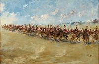 Hale Edward Matthew 16th Lancers Advancing At A Gallop 1898
