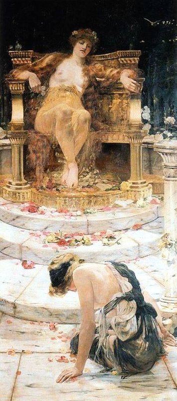 Hale Edward Matthew Psyche At The Throne Of Venus 1883 canvas print