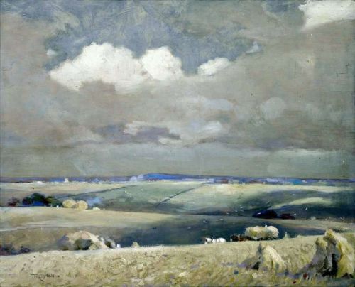 Hall Frederick Cloud Shadows In The Lambourne Vale canvas print