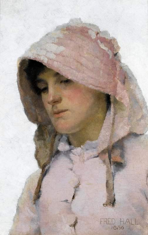 Hall Frederick Head Study Of A Young Girl 1886 canvas print