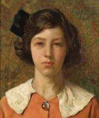 Hall Frederick Portrait Of Barbara Hall The Artist S Daughter 1922