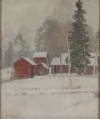 طباعة قماش Halonen Pekka Red Houses