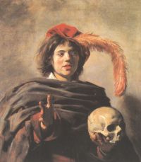 Hals Frans Young Man With A Skull Vanitas canvas print