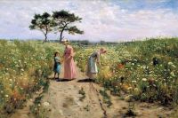 Hamilton A Summer Day Picking Flowers 1882 canvas print