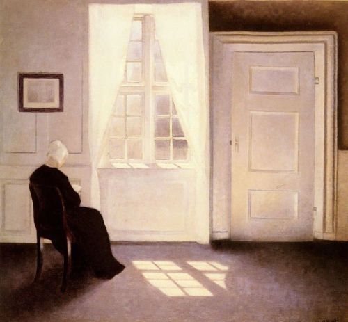 Hammershoi Vilhelm A Lady Reading In An Interior canvas print