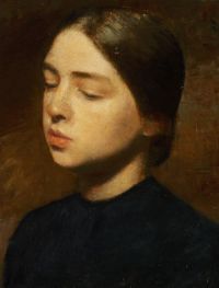 Hammershoi Vilhelm Ein Porträt der Schwester des Künstlers Anna Hammershoi 1886