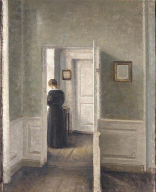 Hammershoi Vilhelm A Woman In An Interior canvas print