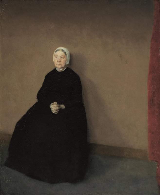 Hammershoi Vilhelm An Old Woman 1886 canvas print