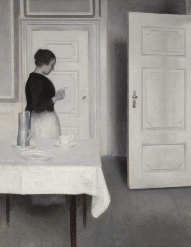 Hammershoi Vilhelm Ida Reading A Letter 1899 canvas print