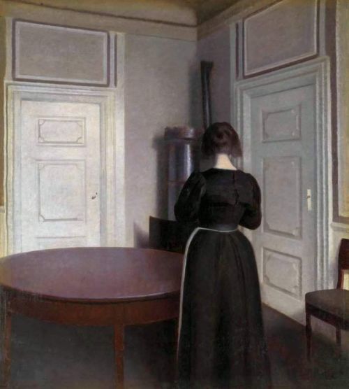 Hammershoi Vilhelm Interior 1899 canvas print