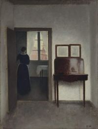 Hammershoi Vilhelm Interior With A Woman