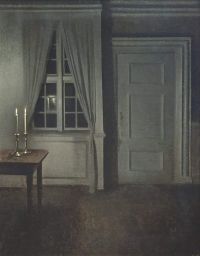 Hammershoi Vilhelm Interior With Two Candles 1904