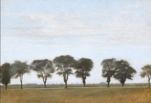 Hammershoi Vilhelm Landscape From Kongevejen At Gentofte canvas print