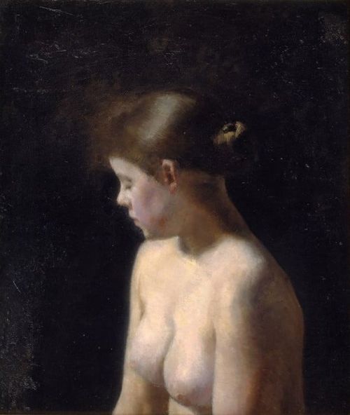 Hammershoi Vilhelm Nude Female Model 1884 canvas print