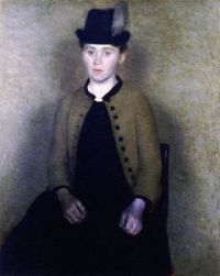 Hammershoi Vilhelm Ida의 초상화 나중에 화가의 아내 1890
