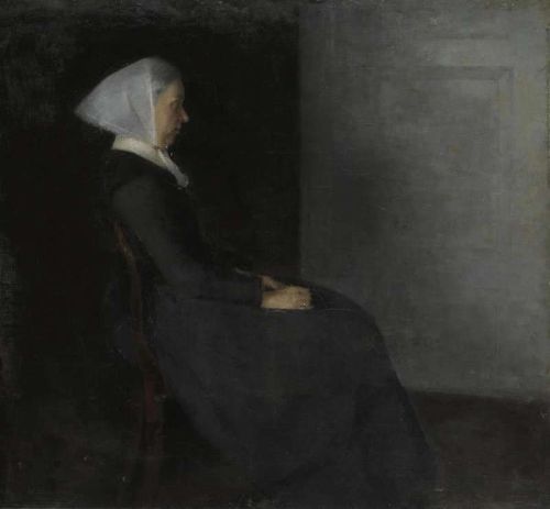 Hammershoi Vilhelm Portrait Of The Artist S Mother canvas print