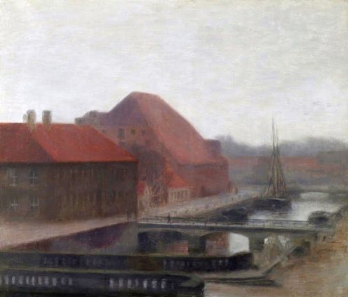 Hammershoi Vilhelm View Of Frederiksholm Canal canvas print