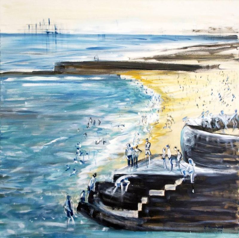 Hammond Jacqueline The Height Of Summer At The Seaside canvas print