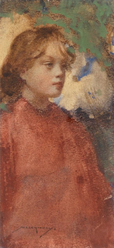 Hankey William Lee A Young Girl Wearing A Red Cape canvas print