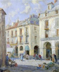 Hankey William Lee Market Day Dieppe canvas print