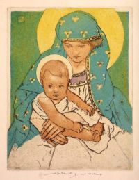 Hankey William Lee Jungfrau und Kind Ca.1909 10 Leinwanddruck