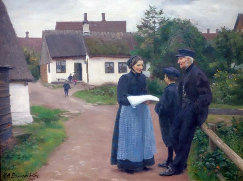 Hans Andersen Brendekilde Susaavej 3 Lille N Stved. The Rasmussen Family S House canvas print