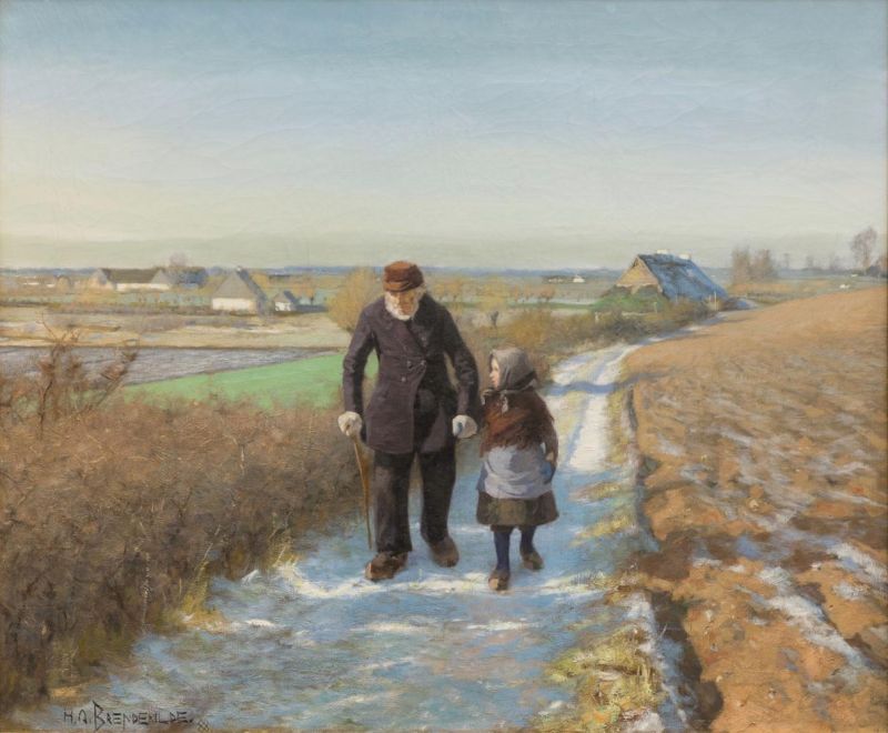 Hans Andersen Brendekilde The Old Man And The Child canvas print