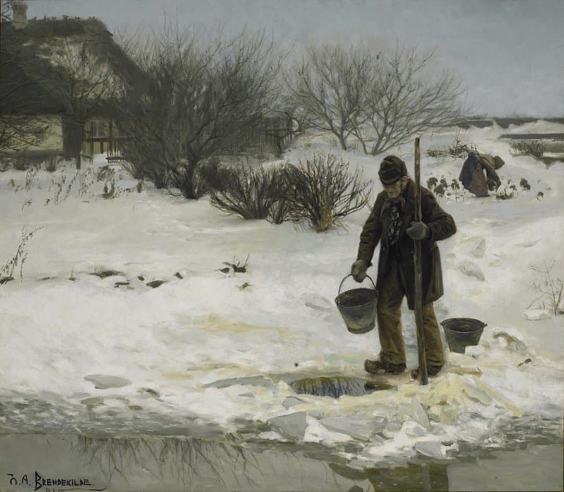 Hans Andersen Brendekilde Tosne Or Break In The Frost 1895 canvas print