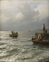 Hans Fredrik Gude Fisherman On The Coast