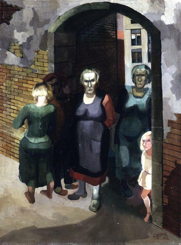 Hans Grundig At The Gate 1932 canvas print