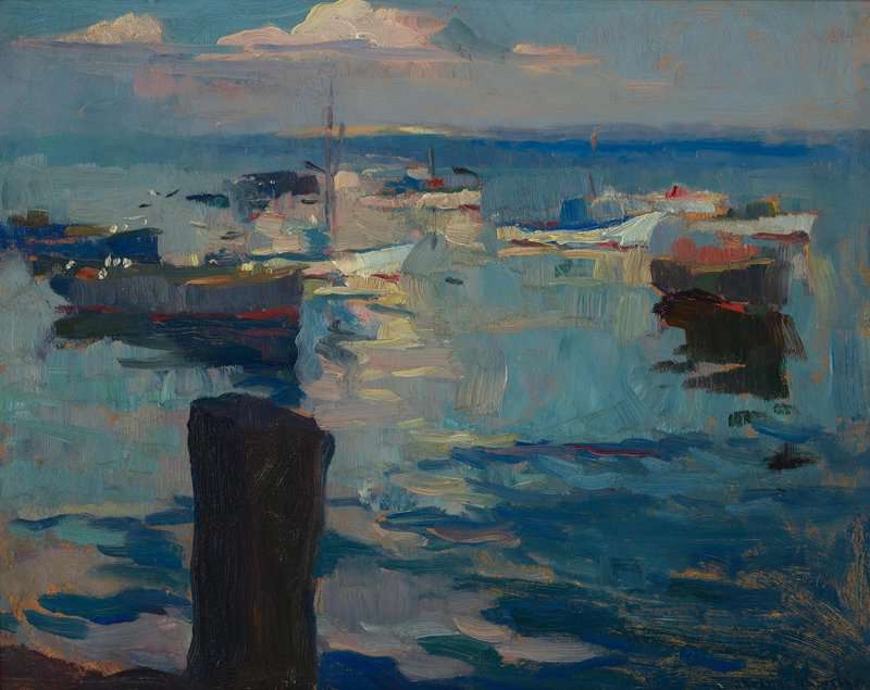 Hansen Armin Carl Sailboats At Monterey Bay Ca. 1925 canvas print
