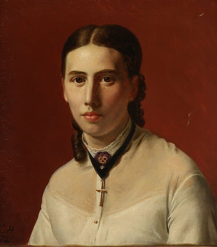 Hansen Constantin Portrait Of Miss Maria Jorgine Avenstrup Later Mrs Thorvald Hansen canvas print