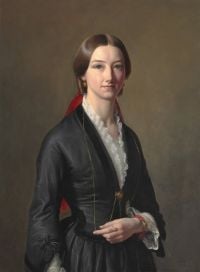 Hansen Constantin Portrait Of Sophie Caroline Bruun Muus 1855 canvas print