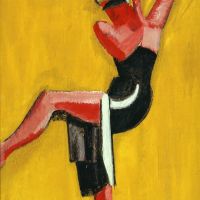 راقصة هارالد جيرسينج على خلفية صفراء - 1920