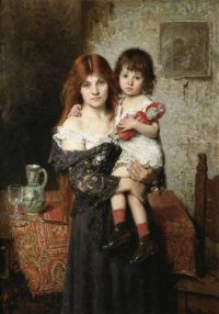 Harlamoff Alexei Alexeivich Mutter und Tochter 1901