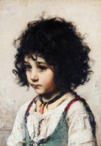 Harlamoff Alexei Alexeivich Young Gypsy Girl canvas print