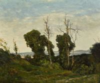 Harpignies Henri Landschaft bei Sonnenuntergang 1899