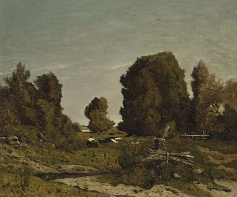 Harpignies Henri Paysage Avec Une Fagotiere 1859 canvas print