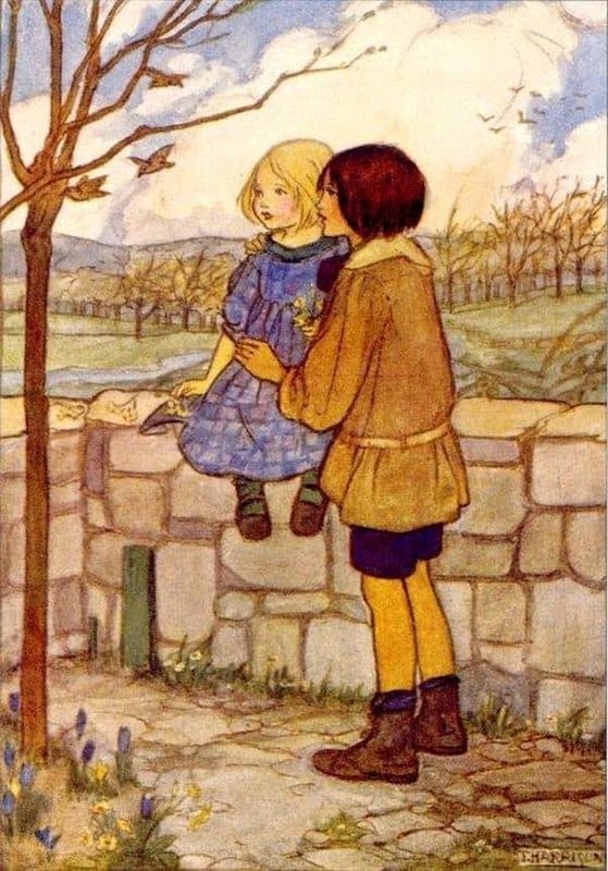 Harrison Florence Susan Child S Talk In April Ca. 1910 canvas print
