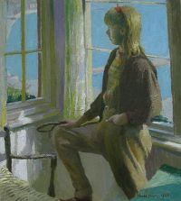 Harvey Gertrude Overlooking Newlyn canvas print