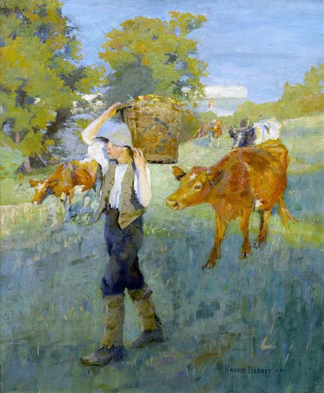 Harvey Gertrude Returning From The Orchard 1907 canvas print