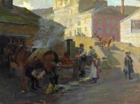 Harvey Gertrude The Blacksmith S Shop By The Old Bridge Newlyn 1906 canvas print