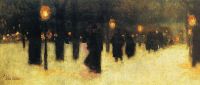 Hassam Childe Across The Common On A Winter Evening 1885 86 canvas print